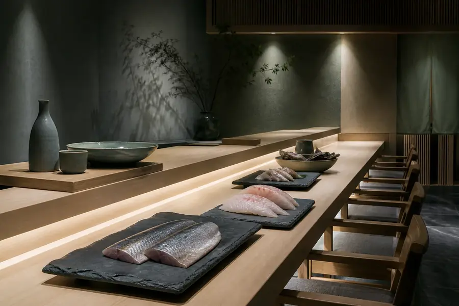 Kaiku sushi chefs preparing Nordic-Japanese omakase at the counter